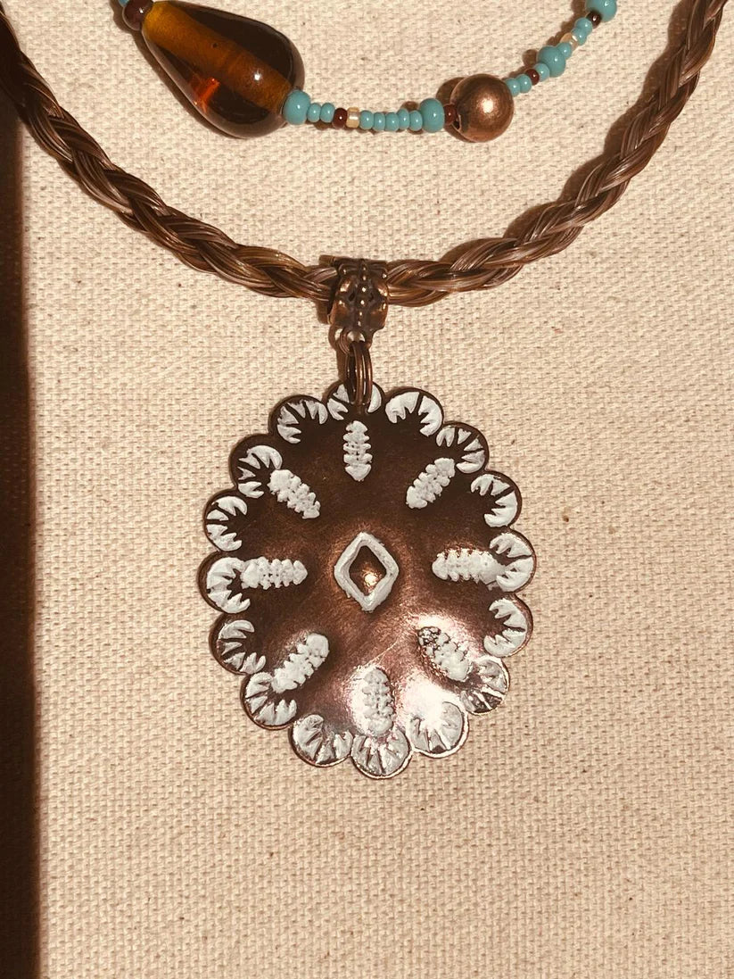 Turquoise Concho Necklace