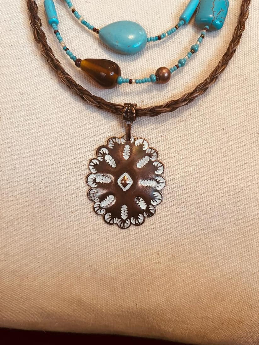 Turquoise Concho Necklace