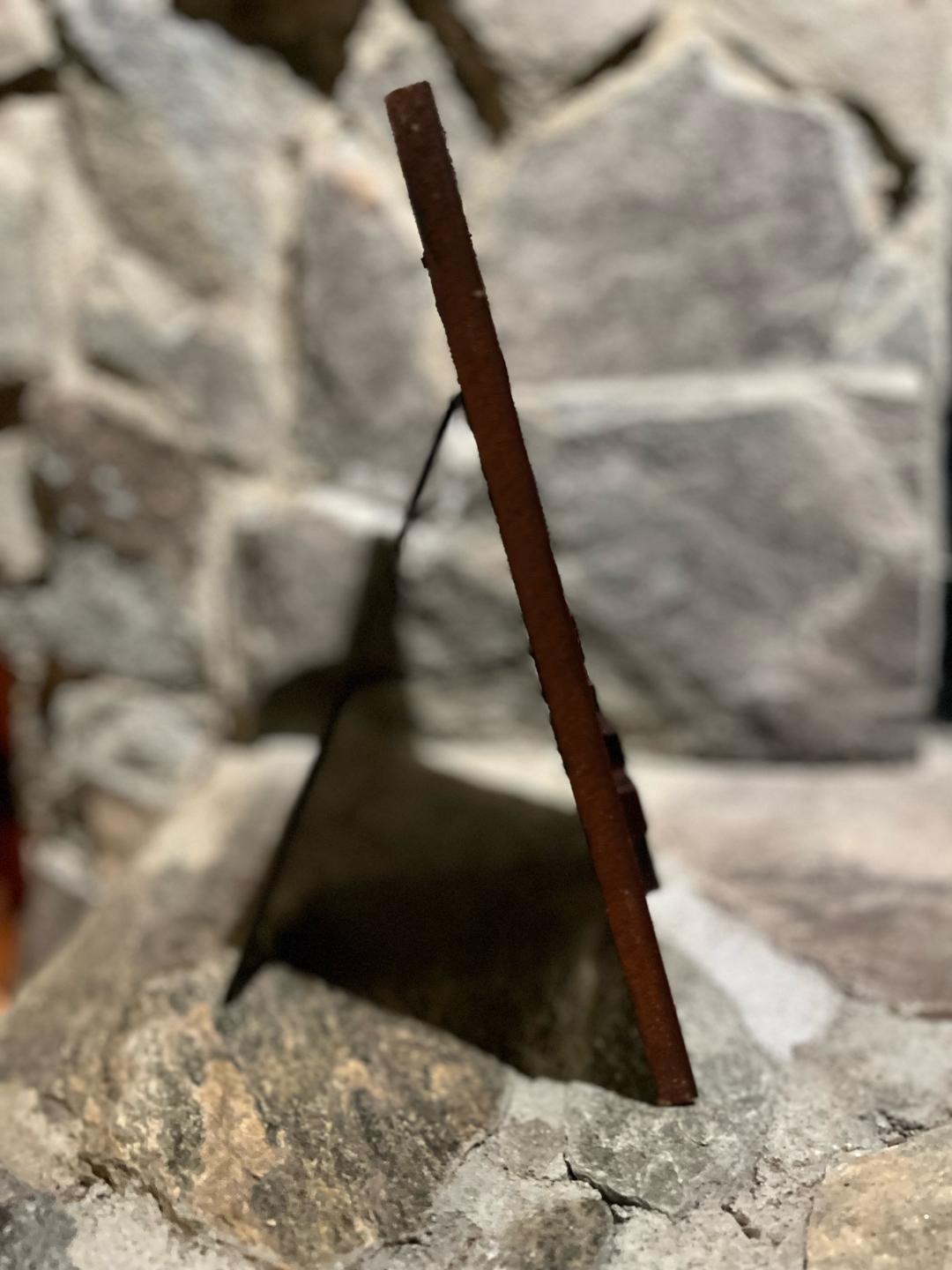 Red Cross Frame in stone finish