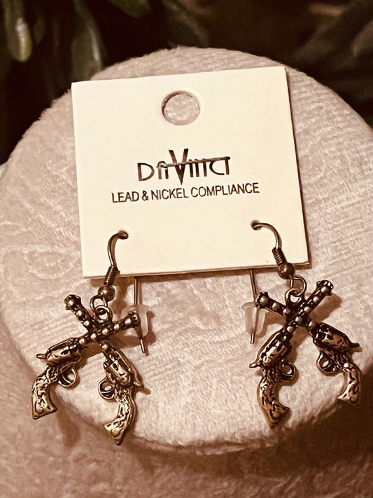 Crossed Pistol earrings