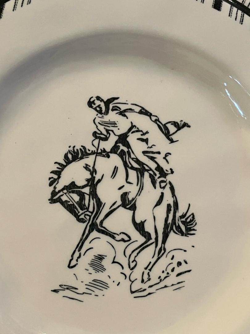 Black and White Ranch Life Dinnerwear set