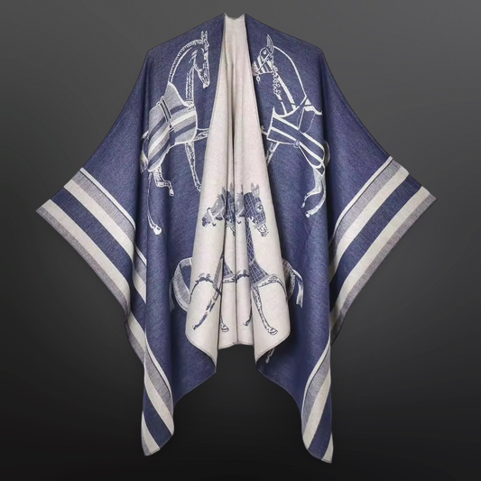 Equestrian Horse Blanket Shawl Wrap Scarf