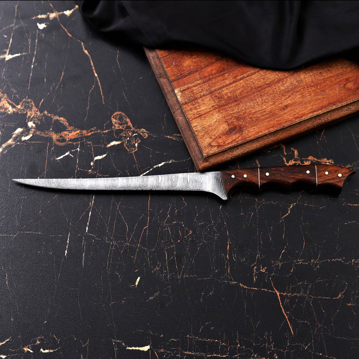 Fishing Fillet Knife Custom Damascus Steel Knife