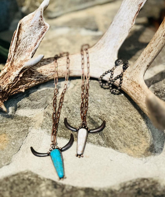 Copper Longhorn necklace