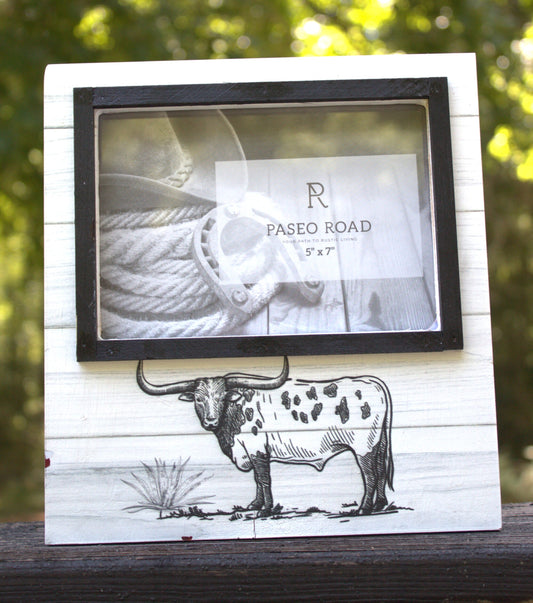 Longhorn Ranch Life picture frame