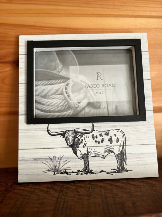 Longhorn Ranch Life picture frame