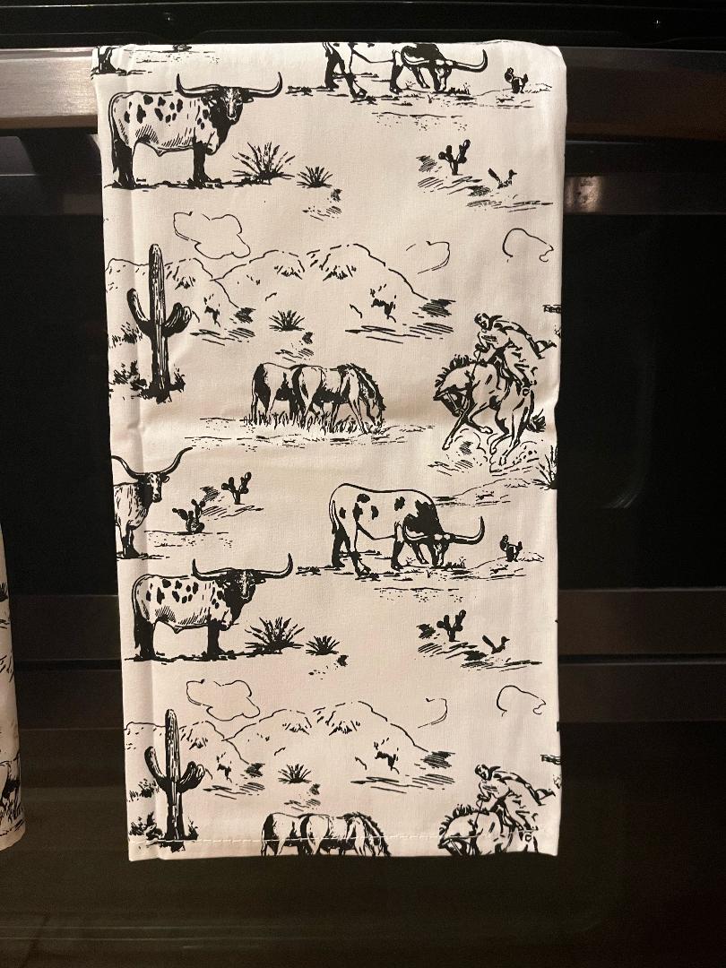 Longhorn Tea Towel