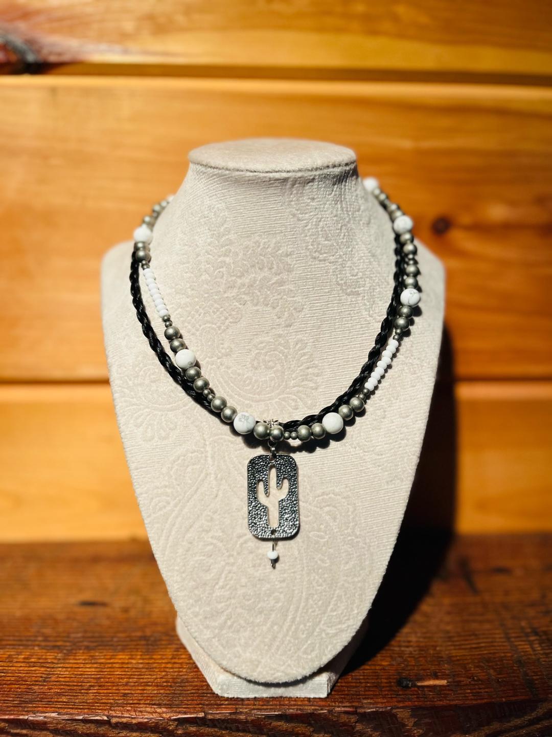 Desert Moon Cactus Necklace