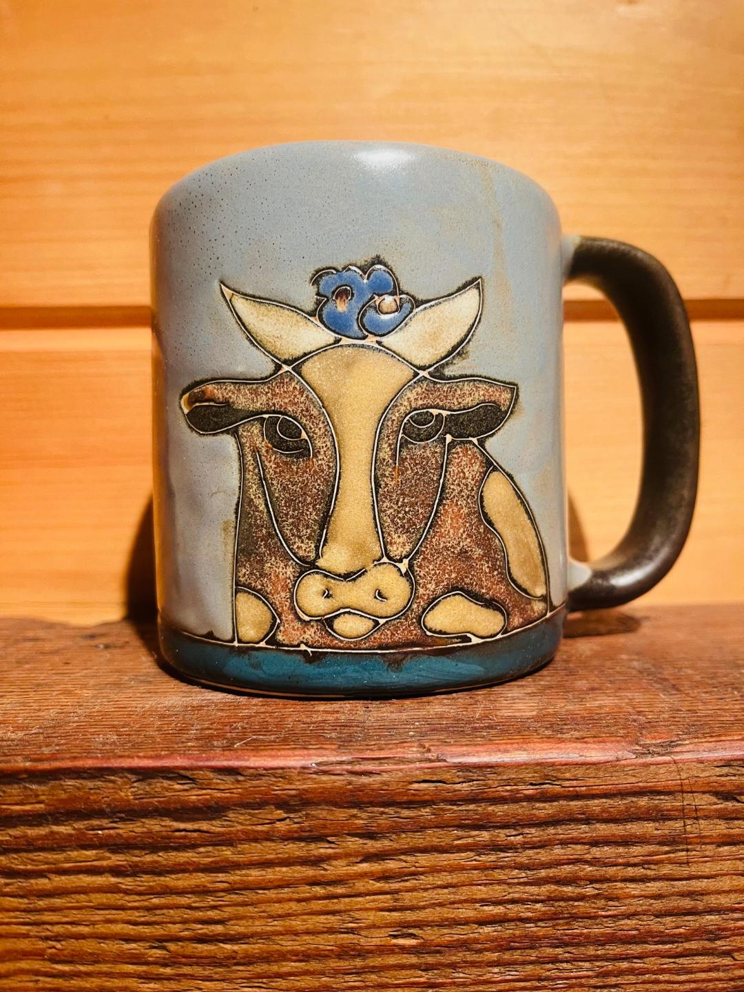 Myra longhorns round mug