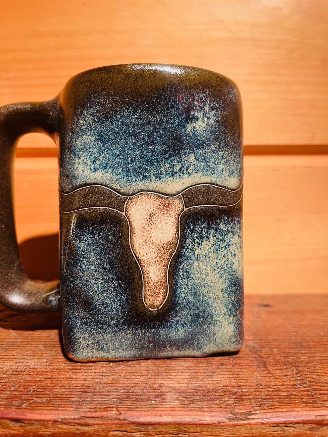 Longhorn square mug by Myra