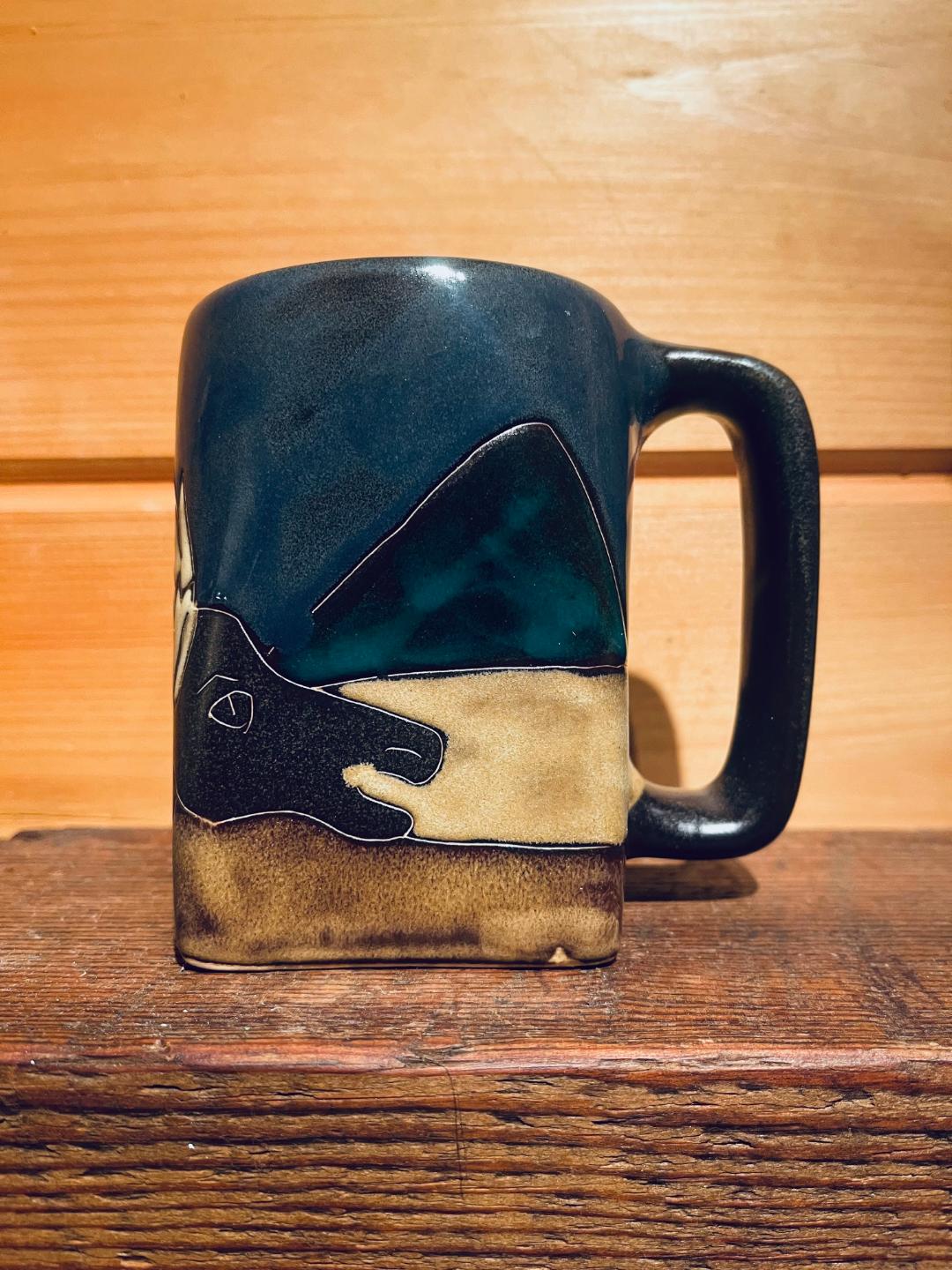 Running Horses square mug by Myra