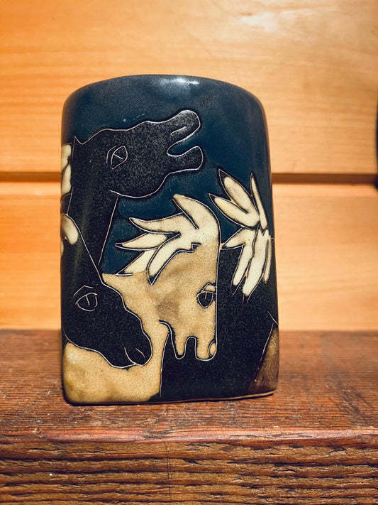 Myra square running horses mug