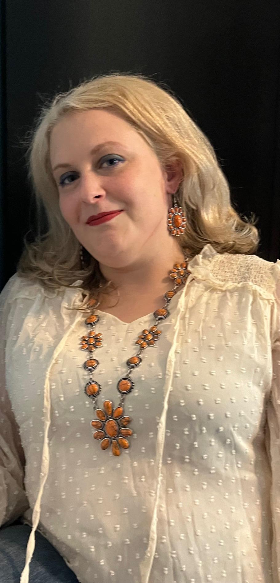 Cream colored Long sleeve peasant blouse