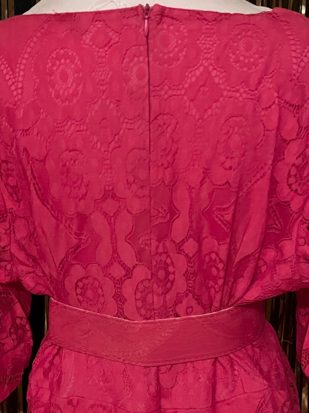 Fuchsia Lace Maxi dress