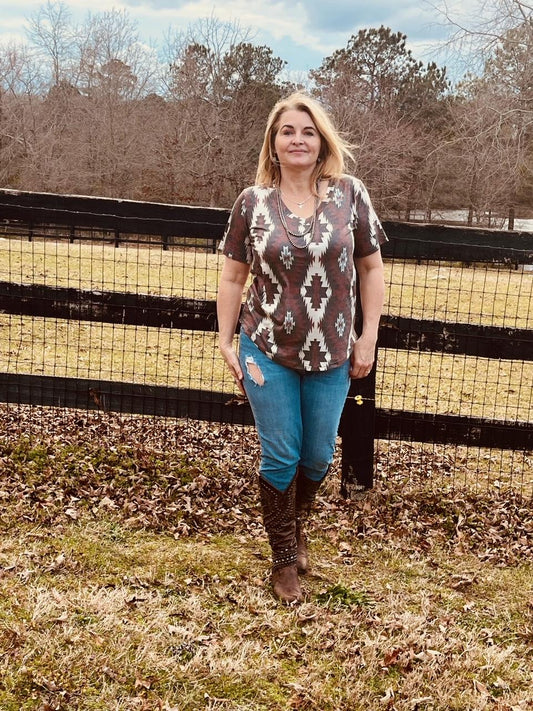 Aztec Kingdon Top by Sterling Kreek