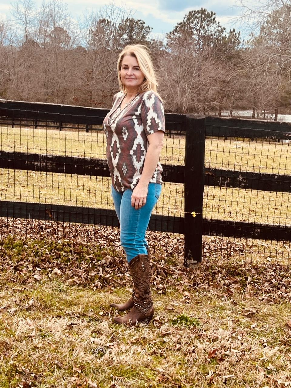 Aztec Kingdon Top by Sterling Kreek