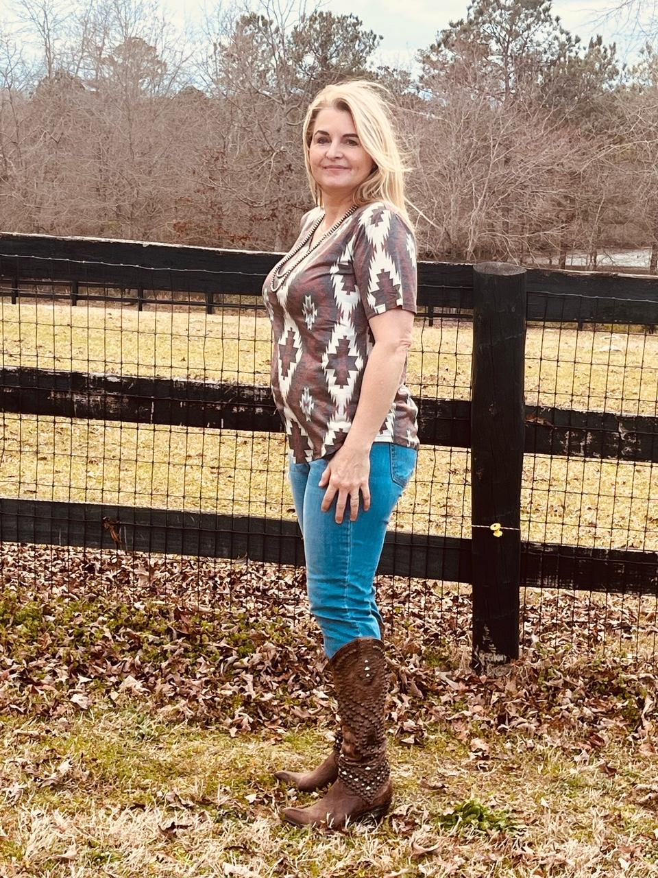 Aztec Kingdon Top by Sterling Kreek