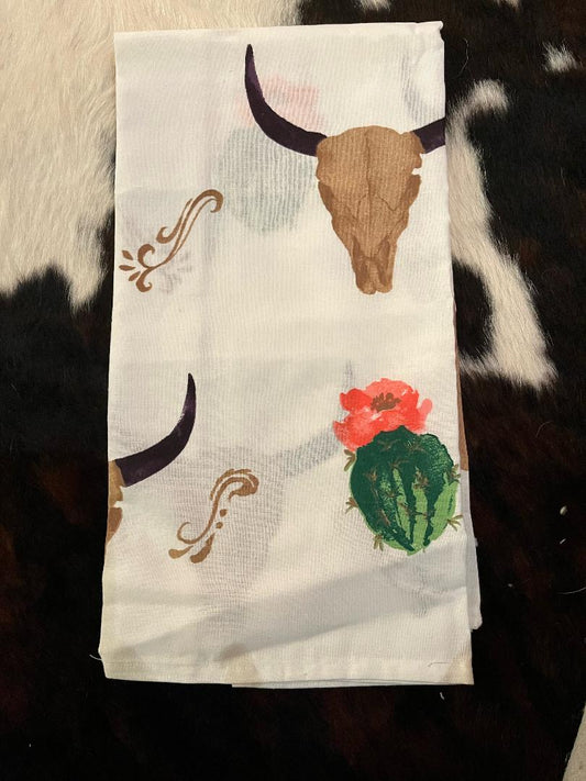Skull and Cactus Tea Towel