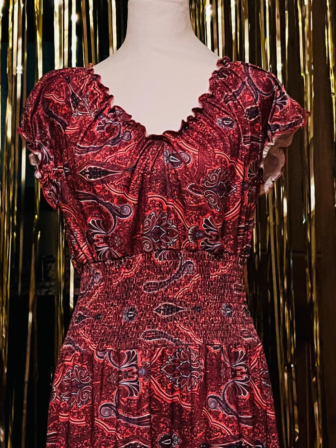 Red Tribal Dress