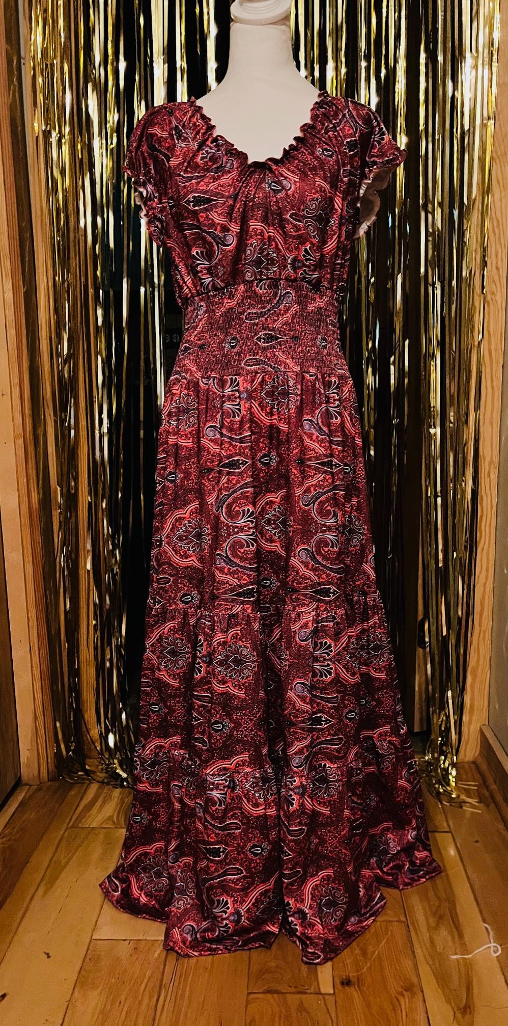 Red Tribal Dress