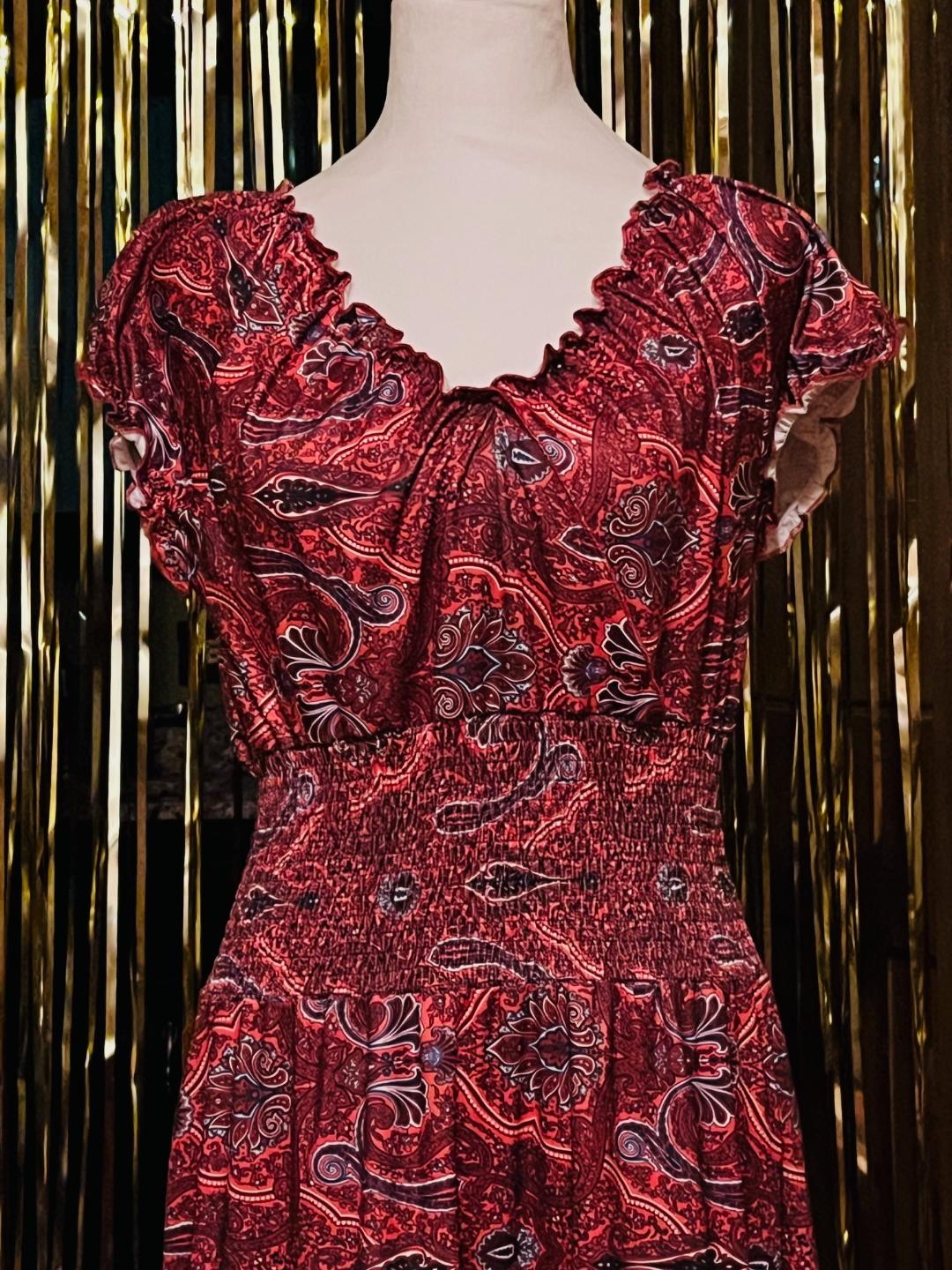 Red Tribal Dress