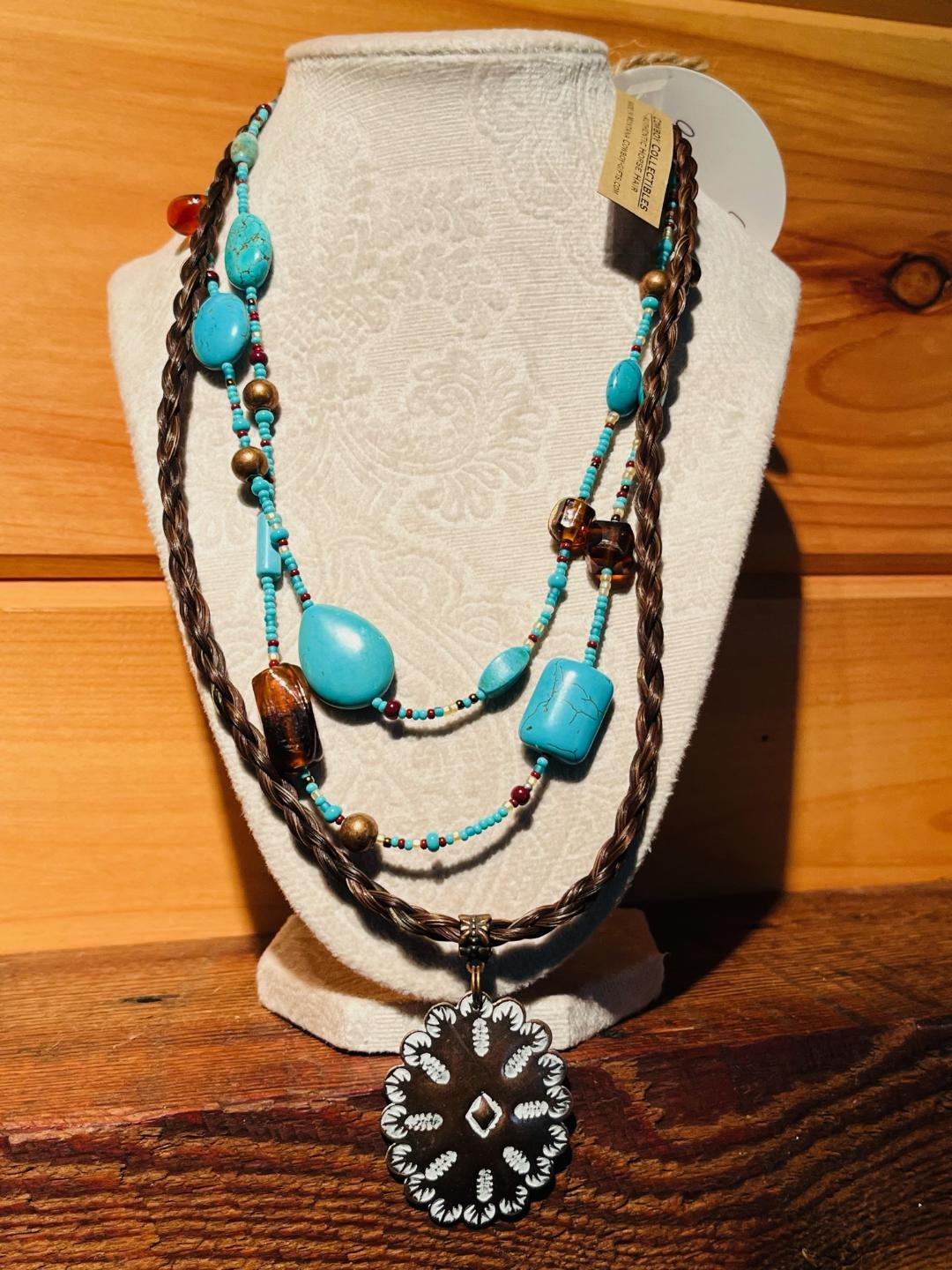 Turquoise Concho Necklace