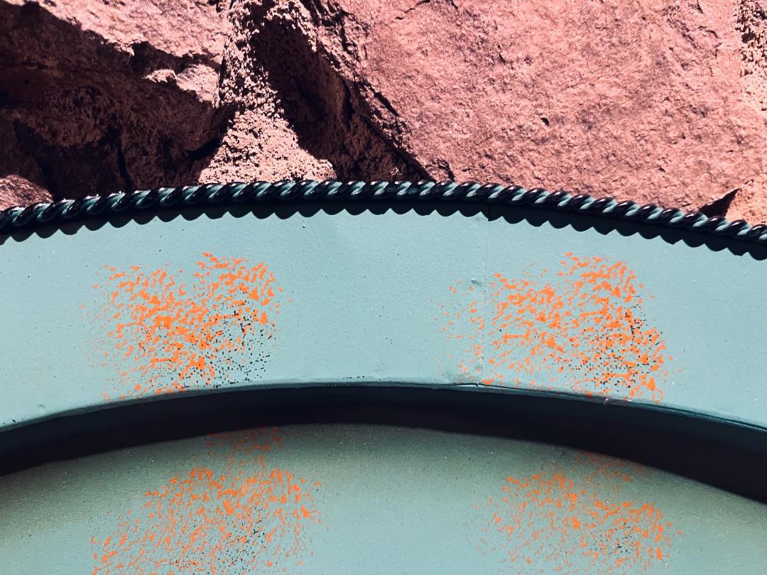 Turquoise and Patina Serving Tray