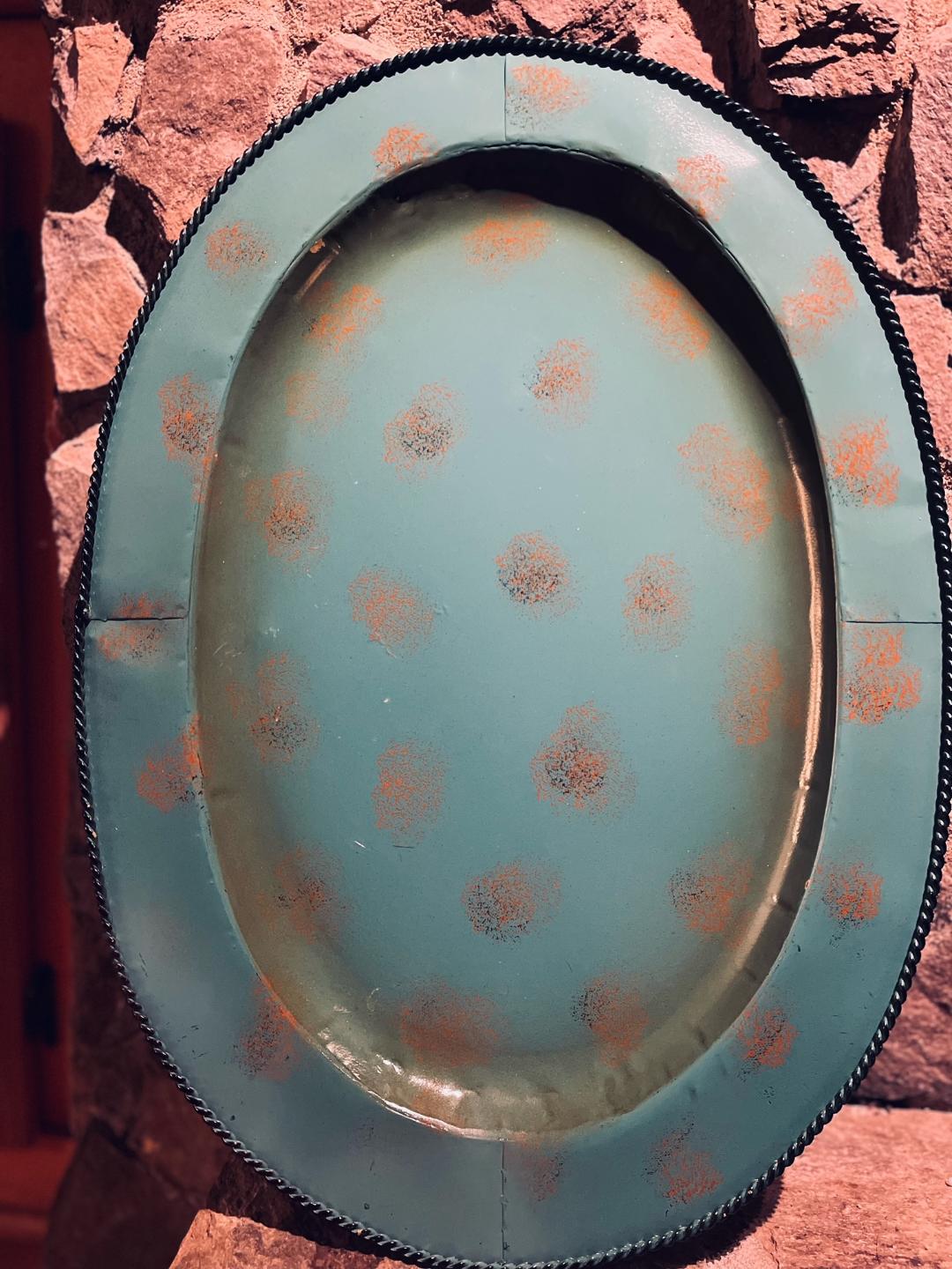 Turquoise and Patina Serving Tray