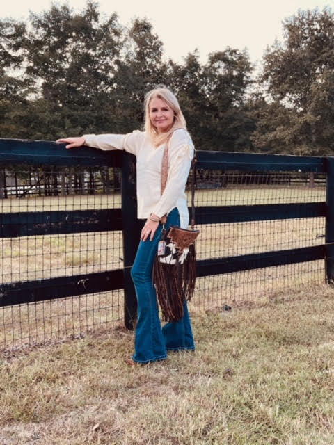 White V-neck sweater