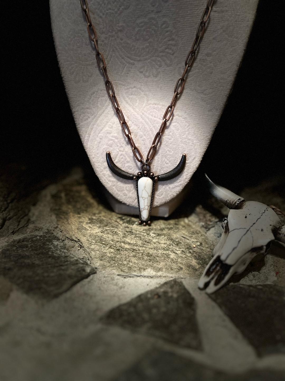 Copper Longhorn necklace